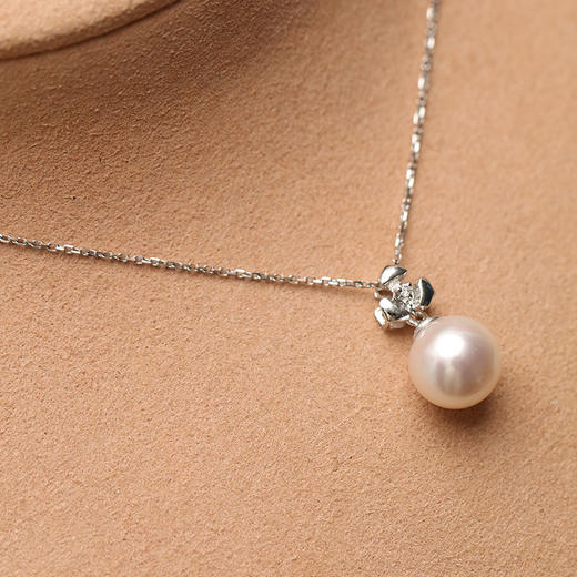 金18K海水珍珠吊坠 8.5-9mm 白 100665 商品图4