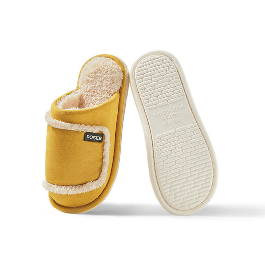 朴西新款棉拖鞋女士秋冬季保暖居家简约防滑防臭厚底软底静音拖鞋38~39码 商品图3