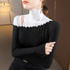 时尚撞色镂空洋气小衫，内搭木耳边上衣SG-J2D3482 商品缩略图0