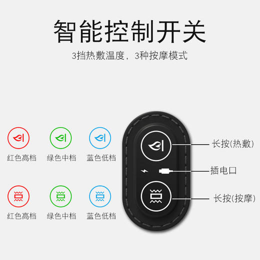 【送父母 久坐必备 人体工学设计更舒适】冬季加热坐垫靠背一体 办公室座椅垫按摩靠垫 商品图4