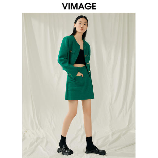 VIMAGE纬漫纪春季新款气质包臀显瘦时尚短裙V1906506 商品图1
