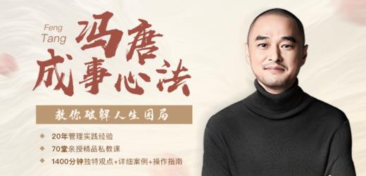 冯唐成事心法，教你破解人生困局 商品图0