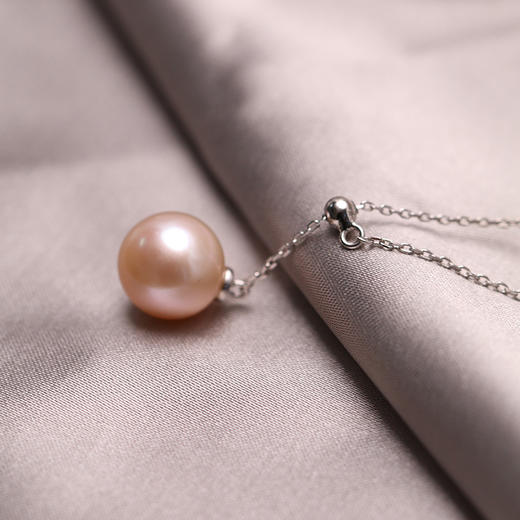 银925淡水珍珠吊珠链 9-10mm 白 104625 商品图3