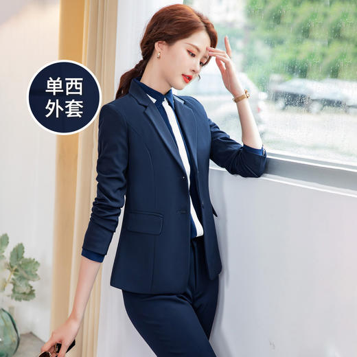 罗蒙春秋款女式小西装外套商务休闲通勤百搭单西服上衣外套 商品图1