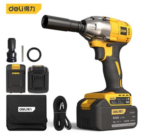得力DL6532无刷锂电扳手(20V/298N.m/4000mAh双电) 商品图0