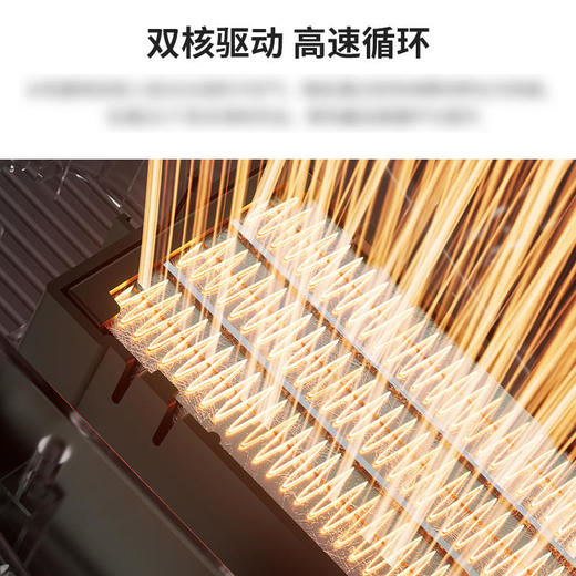 OGNAL奥戈那双核循环暖风机GLC2000E，取暖器家用节能电暖气小型省电办公室电热暖器 商品图5