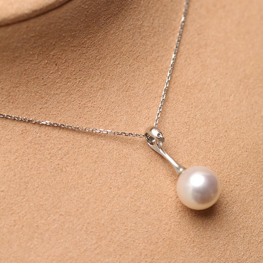 金18K海水珍珠吊坠 8.5-9mm 白 100668 商品图5