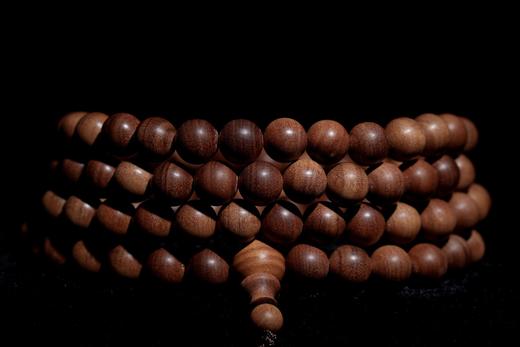 【青山特惠】0.8*108颗印度迈索尔正区黑肉级老山檀手串 L31 商品图1