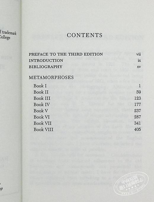 【中商原版】奥维德 变形记 卷一 共二卷 Metamorphoses Volume I Books 1-8 英文原版 Ovid 商品图5