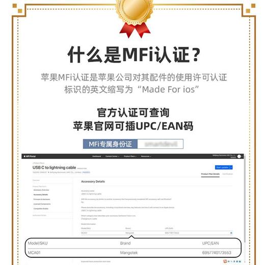 【Mangotek】typec 充电线 1.5米 商品图5