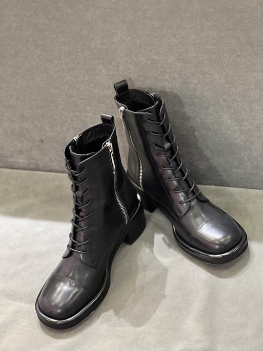 IUIU SECOND 新款时尚方圆头双侧拉链马丁靴U21DS46261 商品图4