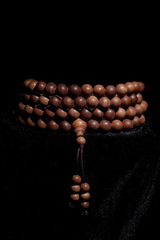 【青山特惠】0.8*108颗印度迈索尔正区黑肉级老山檀手串 L31 商品图2