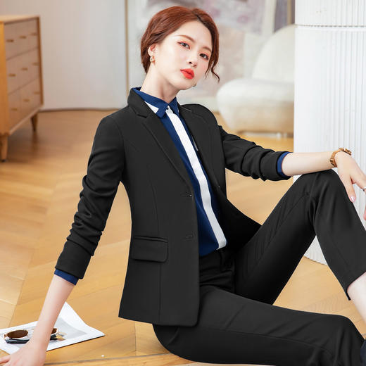 罗蒙春秋款女式小西装外套商务休闲通勤百搭单西服上衣外套 商品图4