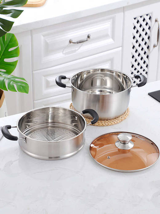 戴德生活馆金石城兴304不锈钢蒸锅 商品图0