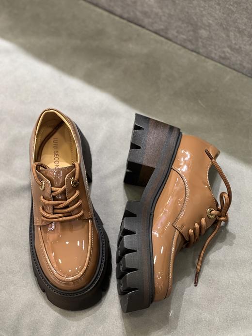 IUIU SECOND 2022新款学院风厚底系带乐福鞋U22CM37641 商品图2