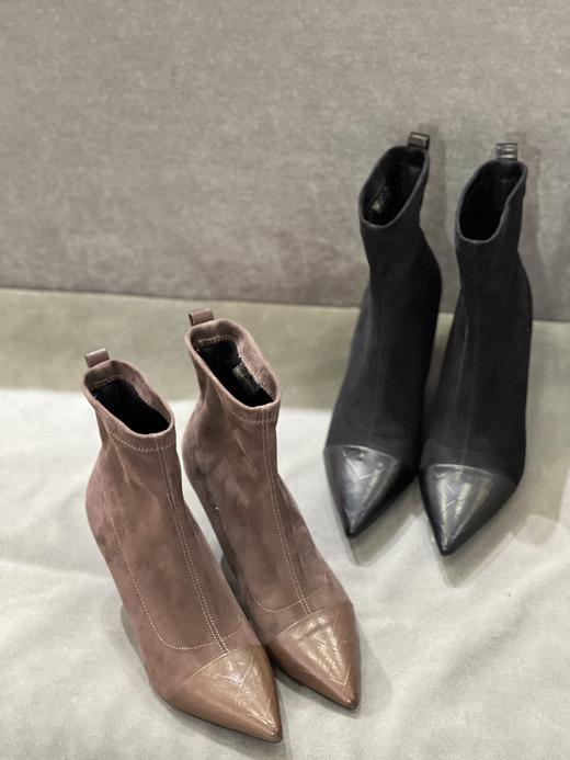 IUIU SECOND 新款气质尖头细跟弹力靴袜袜靴瘦瘦靴U21DS46111 商品图0