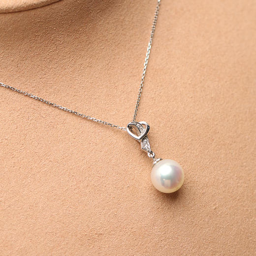金18K海水珍珠吊坠 8.5-9mm 白 70971 商品图1