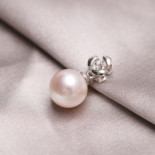 金18K海水珍珠吊坠 8.5-9mm 白 100665 商品图3