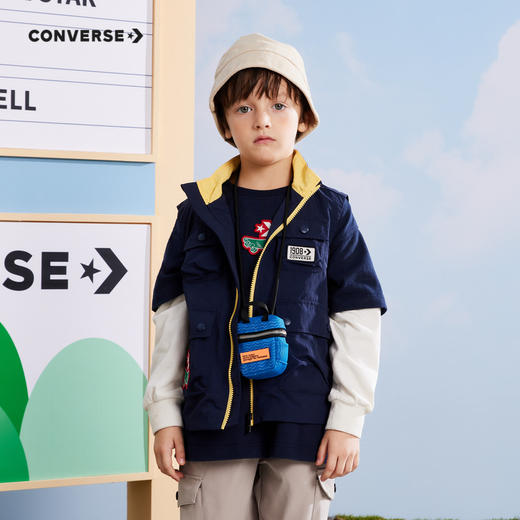 CONVERSE 春 大童 小童 马甲 CNVB-VE-D588 商品图0