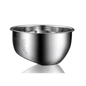德国戴德 不锈钢斜底漏盆淘米盆厨房家用滤水盆22cm