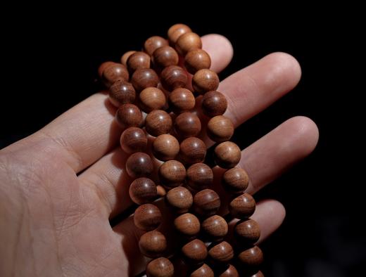 【青山特惠】0.8*108颗印度迈索尔正区黑肉级老山檀手串 L31 商品图6