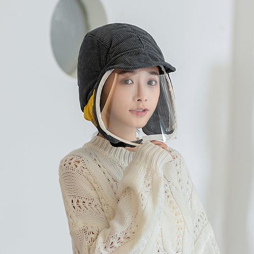 【防飞沫面罩帽】雷锋帽女秋冬季保暖帽灯芯绒加厚滑雪防寒面罩 商品图3