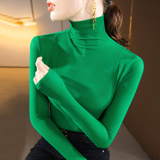 性感网纱欧货小衫，弹力内搭气质紧身上衣SG-J2D3449 商品图0