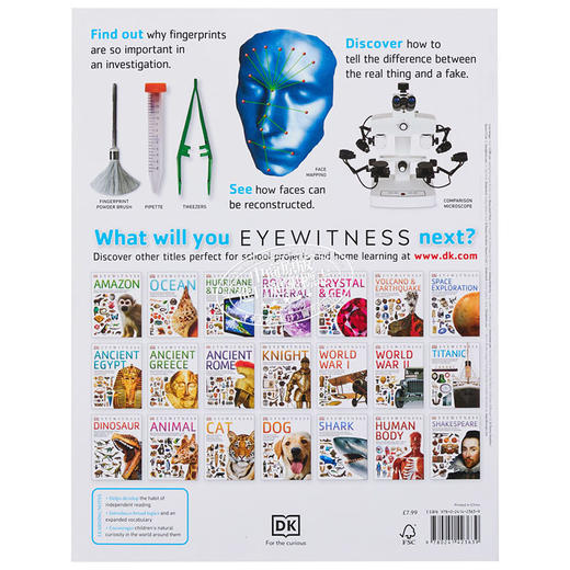 预售 【中商原版】DK Eyewitness: Forensic Science 英文原版 司法鉴定学 DK 商品图1
