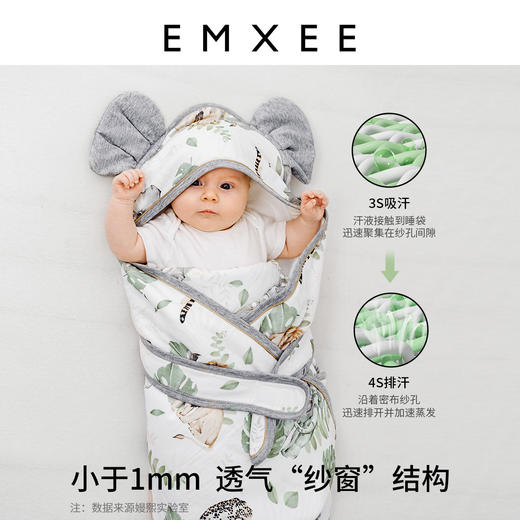 【宝宝安睡】嫚熙婴儿抱被新生儿包被初生宝宝用品外出包单产房包裹巾 商品图4