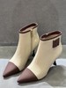 IUIU SECOND 2022新款法式气质尖头高跟短靴踝靴U22DS44921 商品缩略图1