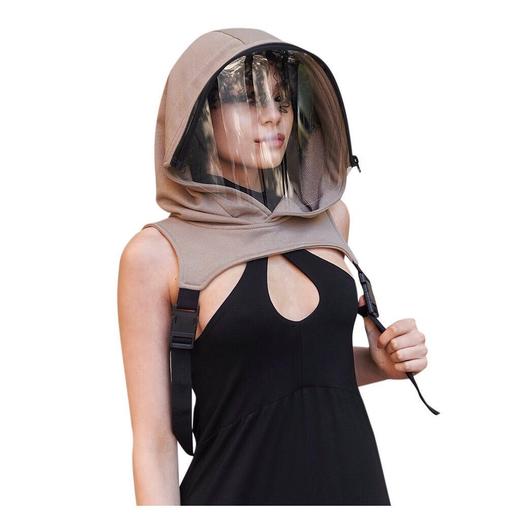 【防飞沫面罩帽】摇滚哥特忍者帽同款 连帽可拆卸透气防护罩面罩 商品图9