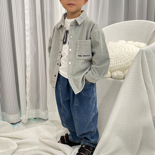 裁缝学苑TQ75长袖衬衫纸样儿童童装灯芯绒上衣外套打版衣服样板图 商品图2