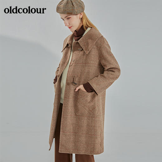 oldcolour2021冬季新款时尚气质修身百搭中长款手工大衣N44156430 商品图3