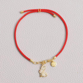 【采购专享】宫里的世界&BYJ  祥瑞兔佑红绳手链