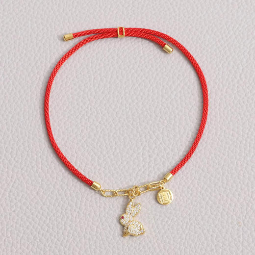 宫里的世界&BYJ  祥瑞兔佑红绳手链 商品图0