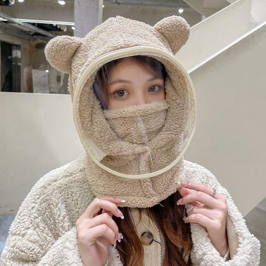 【防飞沫面罩帽】帽子女冬季保暖女款骑车防风防护面罩 商品图3