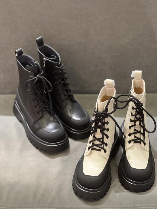 IUIU SECOND 2022新款百搭圆头帅气马丁靴U22DS44731 商品图0