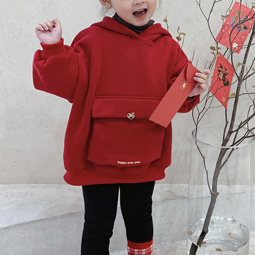 裁缝学苑TQ74新款加绒卫衣纸样 儿童拜年服连帽上衣童装服装打版 商品图1