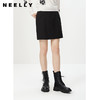 NEELLY纳俪商场同款黑色半身裙女气质短款A字裙显瘦百搭小黑裙 N23012E01041 商品缩略图0