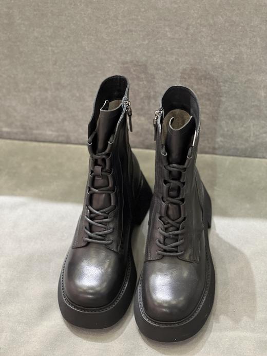 IUIU SECOND 新款加绒圆头侧拉链厚底马丁靴U21DC46061 商品图3