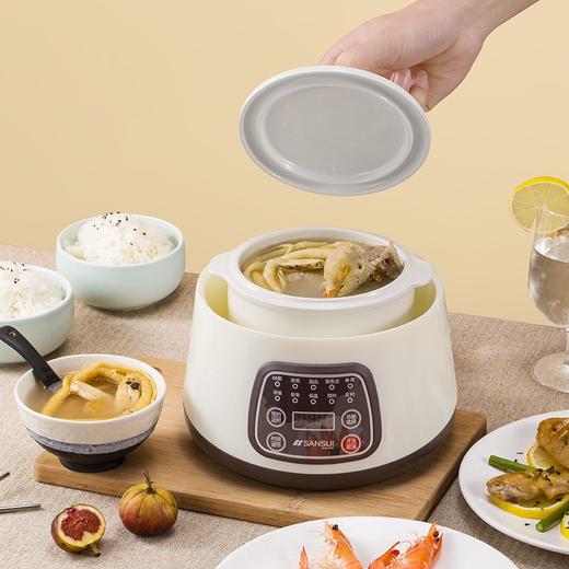 日本山水（SANSUI）智能电炖锅宝宝辅食锅SDZ-15S隔水炖 白色 1L 商品图3