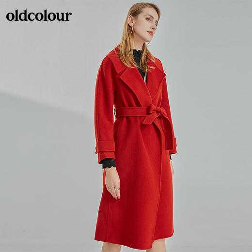 oldcolour2021冬季新款时尚休闲修身百搭手工羊毛大衣N44156415 商品图2