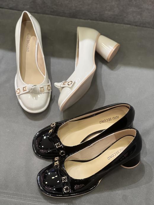 IUIU SECOND 2022新款圆头饰扣蝴蝶结浅口单鞋U22AE18091 商品图5