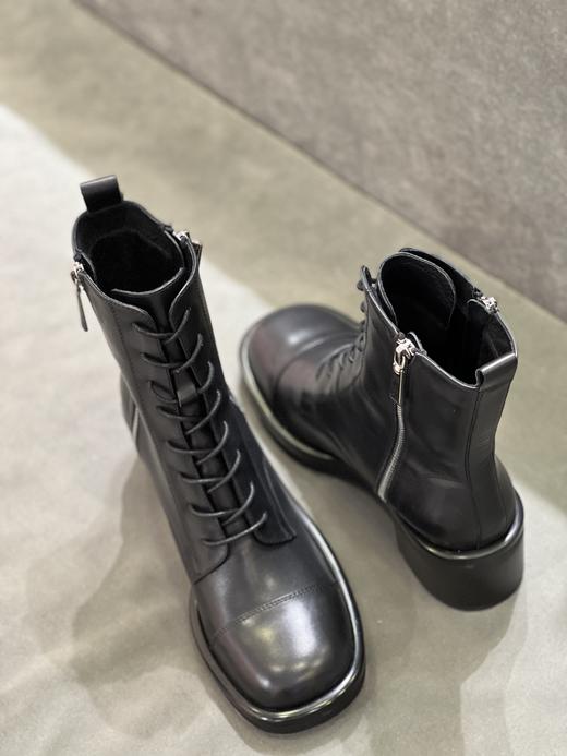 IUIU SECOND 新款时尚方圆头双侧拉链马丁靴U21DS46261 商品图3