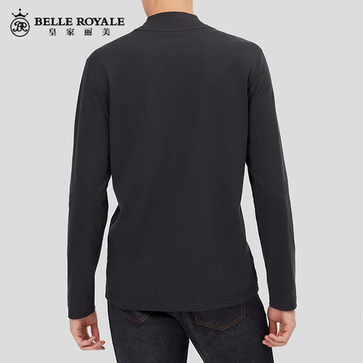 【秒杀品，不退不换！】皇家丽美半高领长袖t恤男士秋冬保暖打底衫中领BNN8073 商品图2