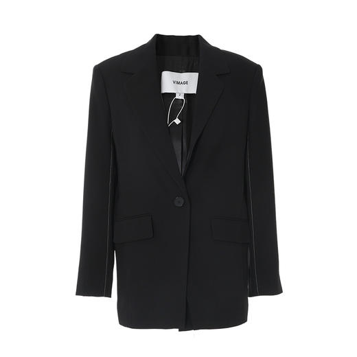 VIMAGE纬漫纪春季新款时尚干练中性气质一字扣西装外套女V1903507 商品图4