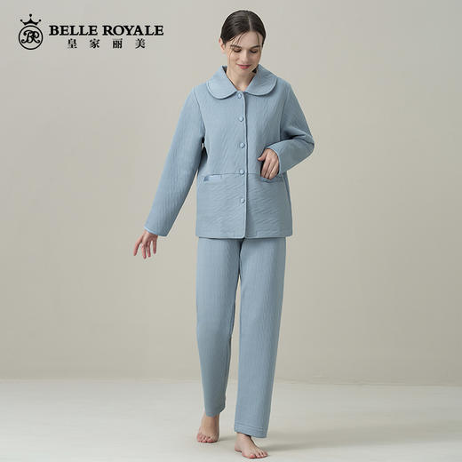 皇家丽美云感纯棉睡衣女士简约冬季家居服套装JJT9789 商品图3