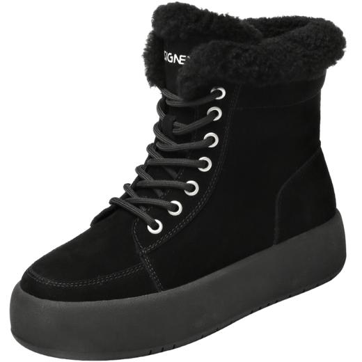 信诺真皮雪地靴女2022冬季新款女士加绒加厚保暖棉鞋厚底防滑女鞋X2M209030 商品图4