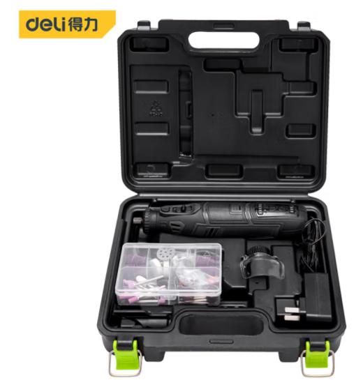 得力DL6394锂电电磨套装塑盒(8V/2000mAh) 商品图0