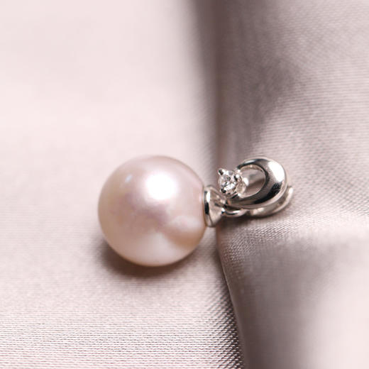 金18K海水珍珠吊坠 8.5-9mm 白 39573 商品图2